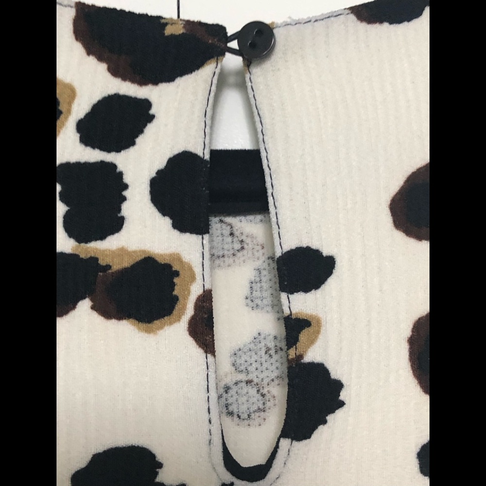 Zara Basic Dalmatian Print Top - Picture 3 of 5